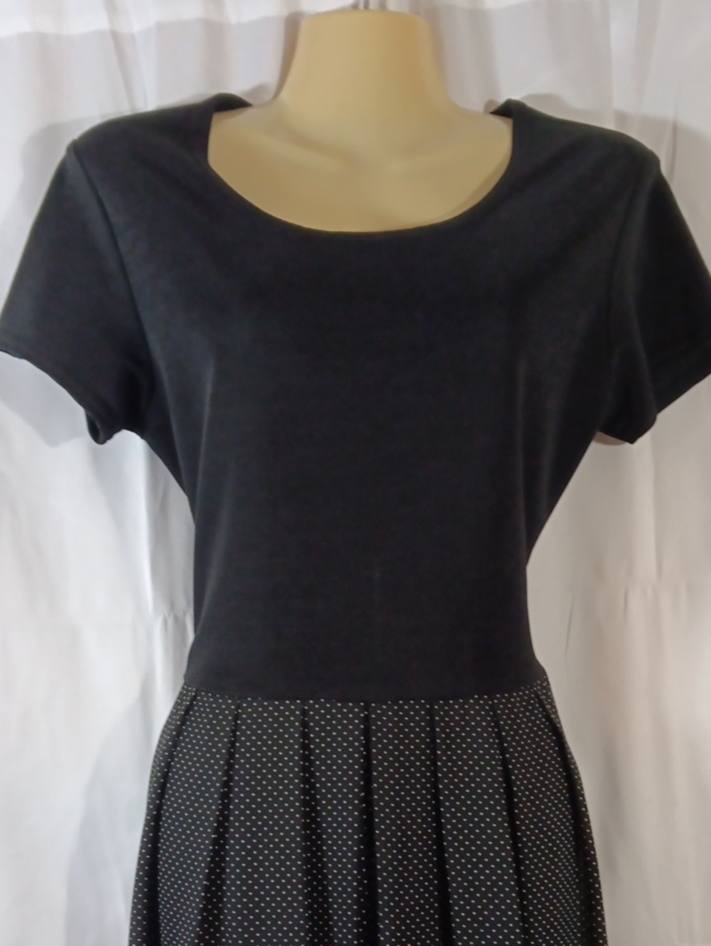 CDC Vintage Womens 8 Jumpsuit Black Polka Dot Wide Leg High Rise Waist Tie - Picture 7 of 14